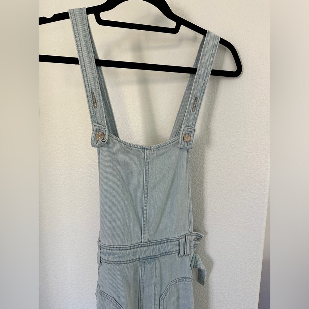 We The Free Light Blue Denim Overalls